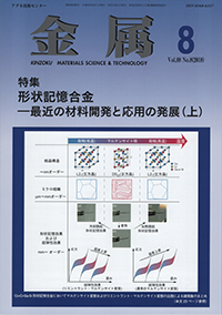 金属Vol.88 No.8表紙